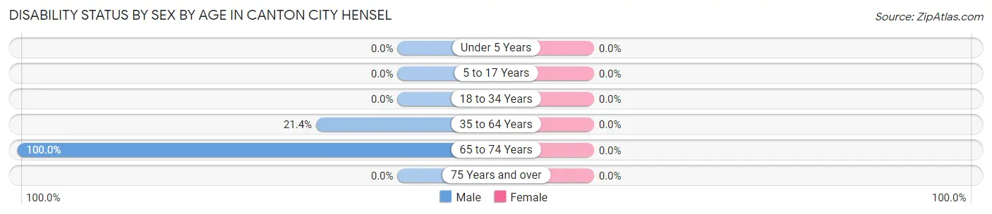 Disability Status by Sex by Age in Canton City Hensel