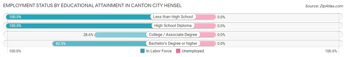 Employment Status by Educational Attainment in Canton City Hensel