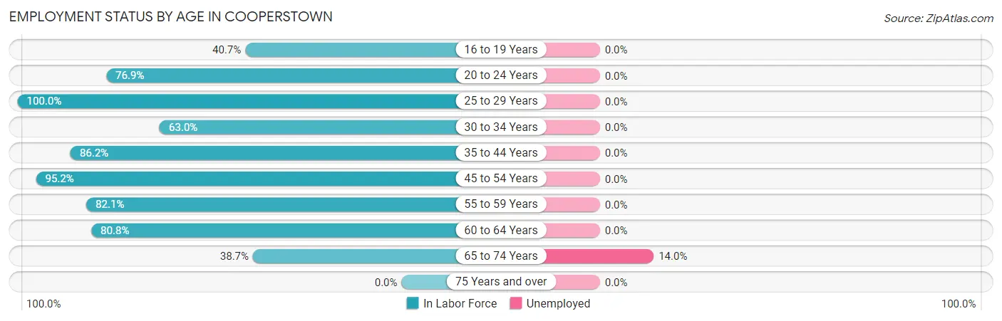 Employment Status by Age in Cooperstown