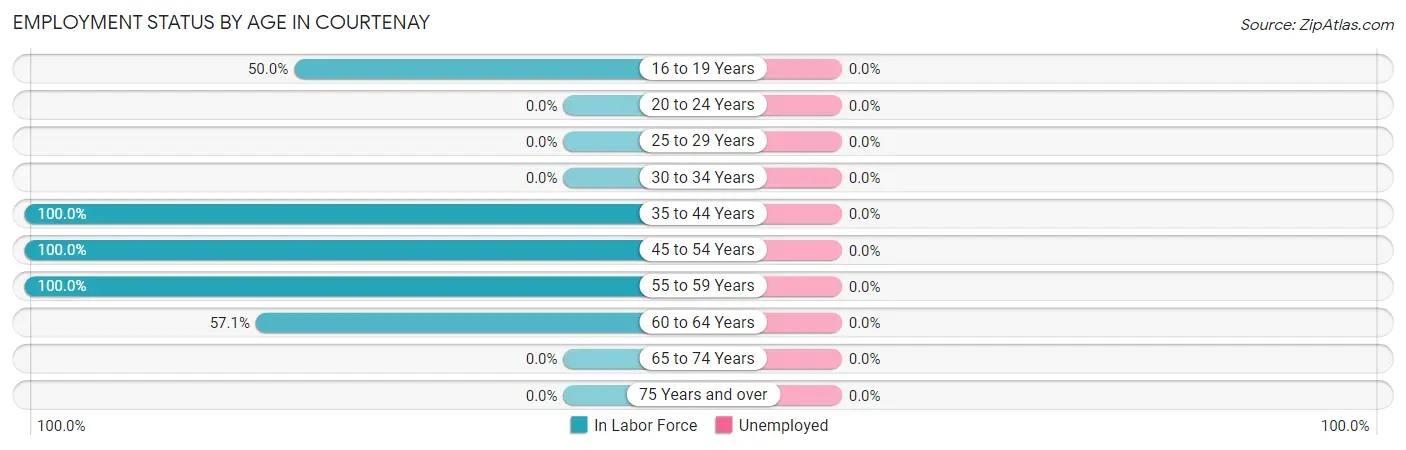 Employment Status by Age in Courtenay