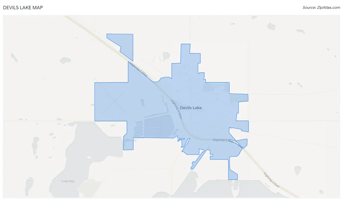 Devils Lake Map