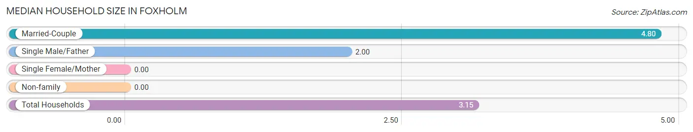 Median Household Size in Foxholm