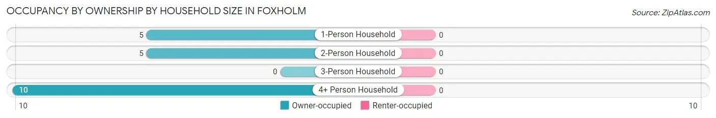 Occupancy by Ownership by Household Size in Foxholm