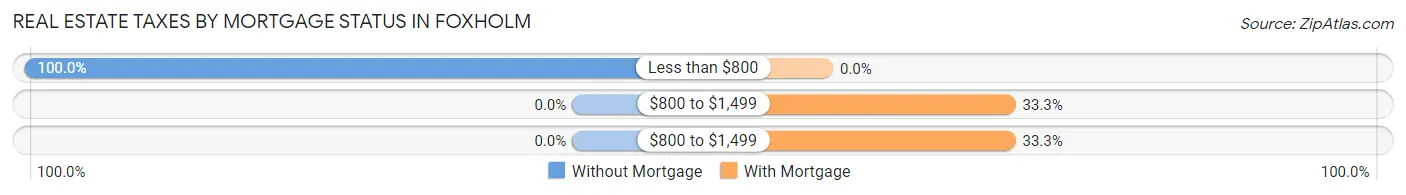 Real Estate Taxes by Mortgage Status in Foxholm