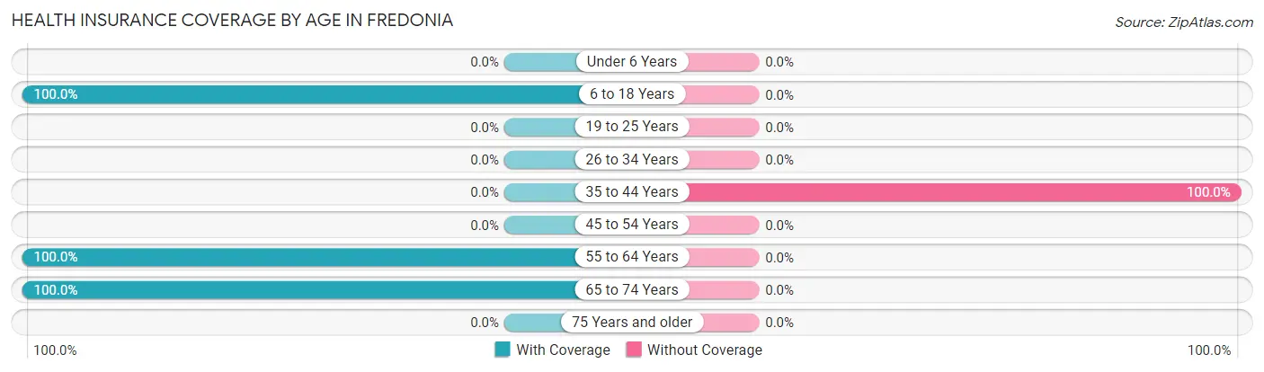 Health Insurance Coverage by Age in Fredonia