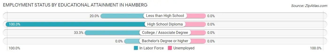 Employment Status by Educational Attainment in Hamberg