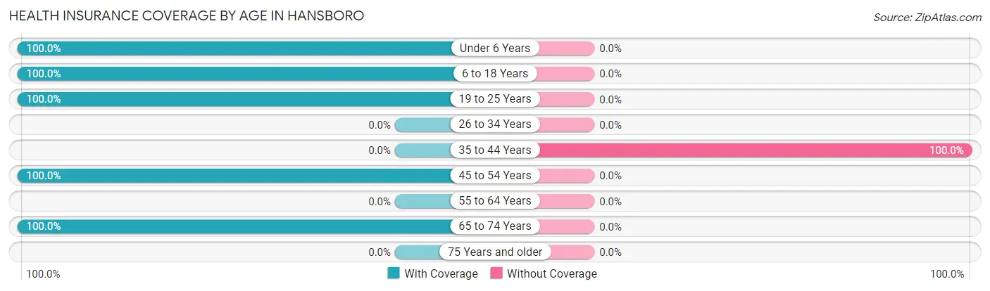 Health Insurance Coverage by Age in Hansboro