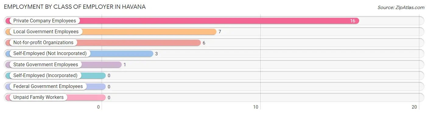 Employment by Class of Employer in Havana