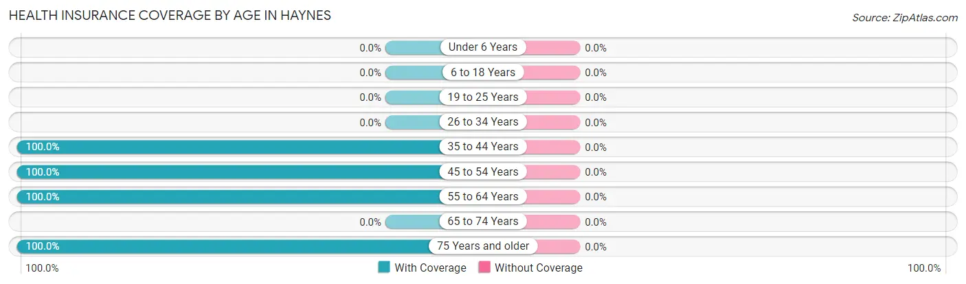 Health Insurance Coverage by Age in Haynes