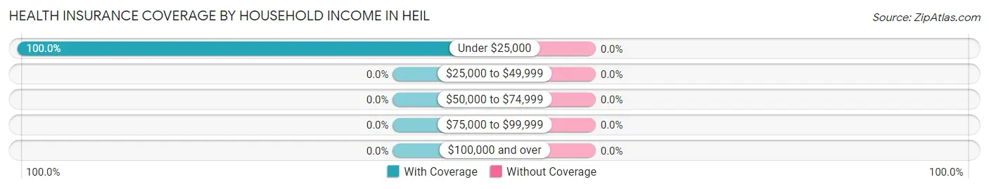 Health Insurance Coverage by Household Income in Heil