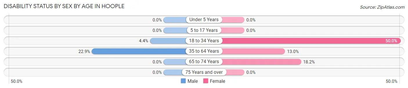 Disability Status by Sex by Age in Hoople