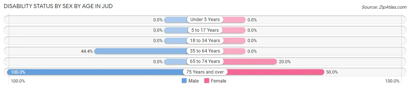 Disability Status by Sex by Age in Jud