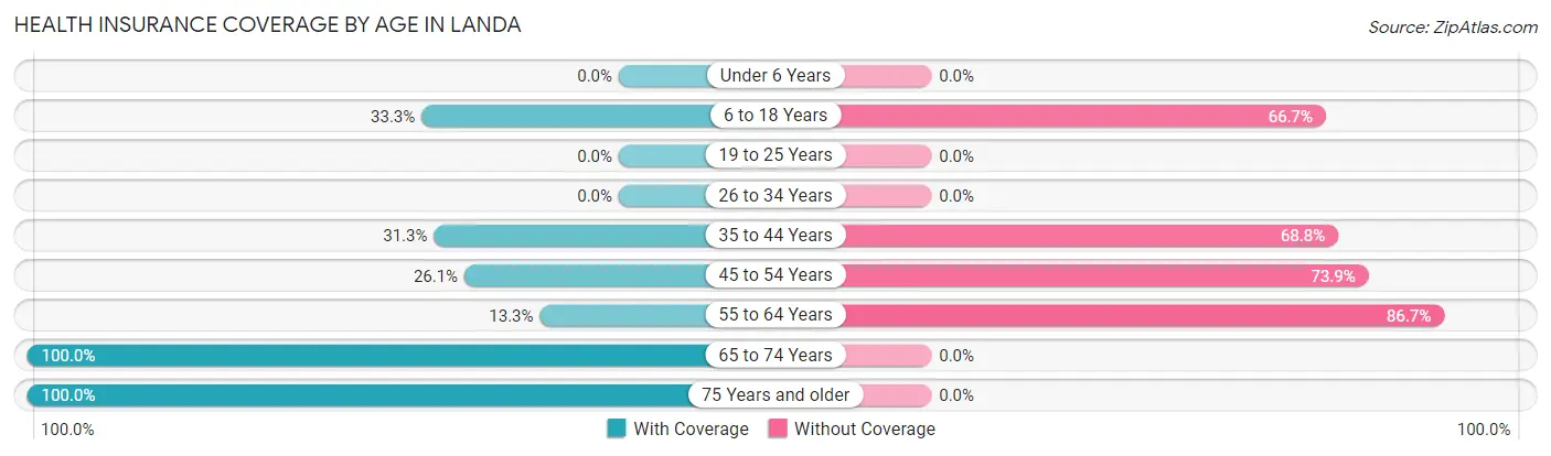 Health Insurance Coverage by Age in Landa