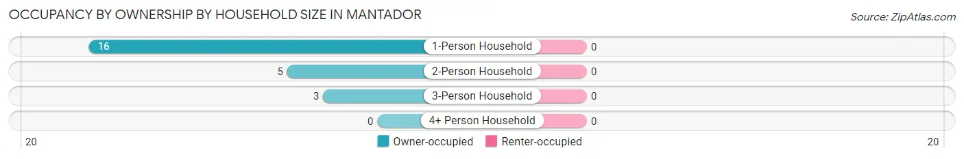 Occupancy by Ownership by Household Size in Mantador