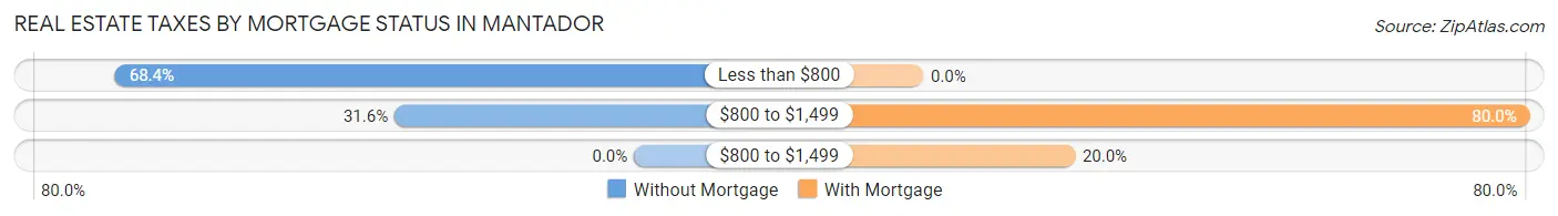 Real Estate Taxes by Mortgage Status in Mantador