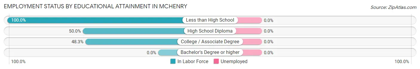 Employment Status by Educational Attainment in Mchenry