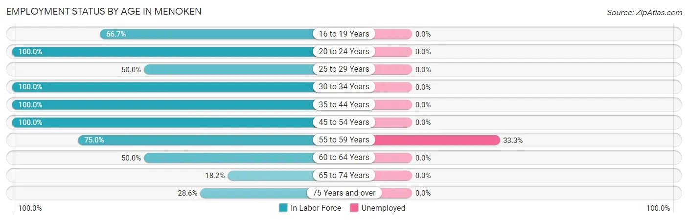 Employment Status by Age in Menoken