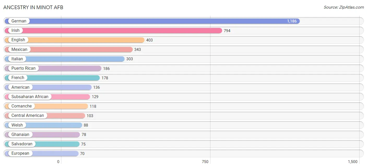 Ancestry in Minot AFB