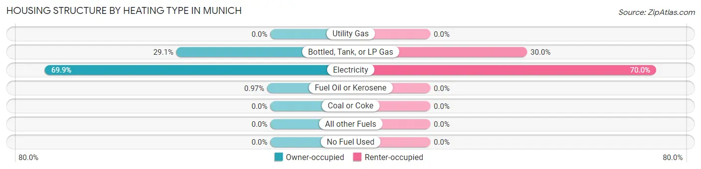 Housing Structure by Heating Type in Munich