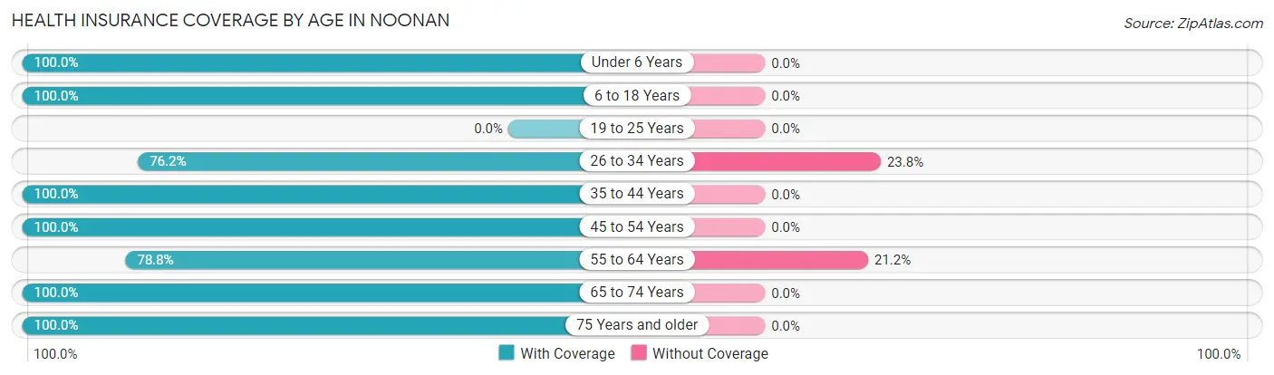 Health Insurance Coverage by Age in Noonan
