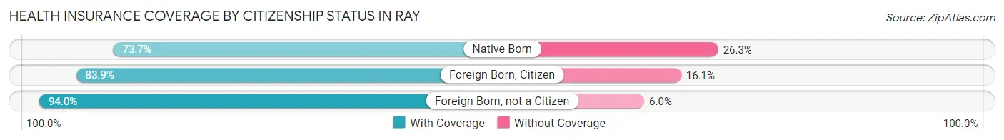 Health Insurance Coverage by Citizenship Status in Ray