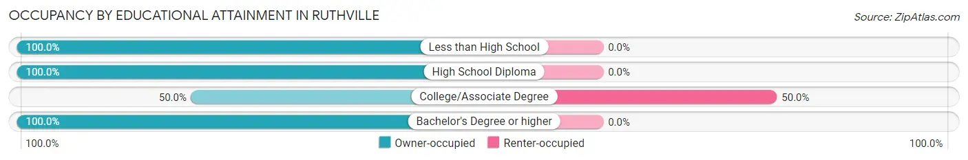 Occupancy by Educational Attainment in Ruthville