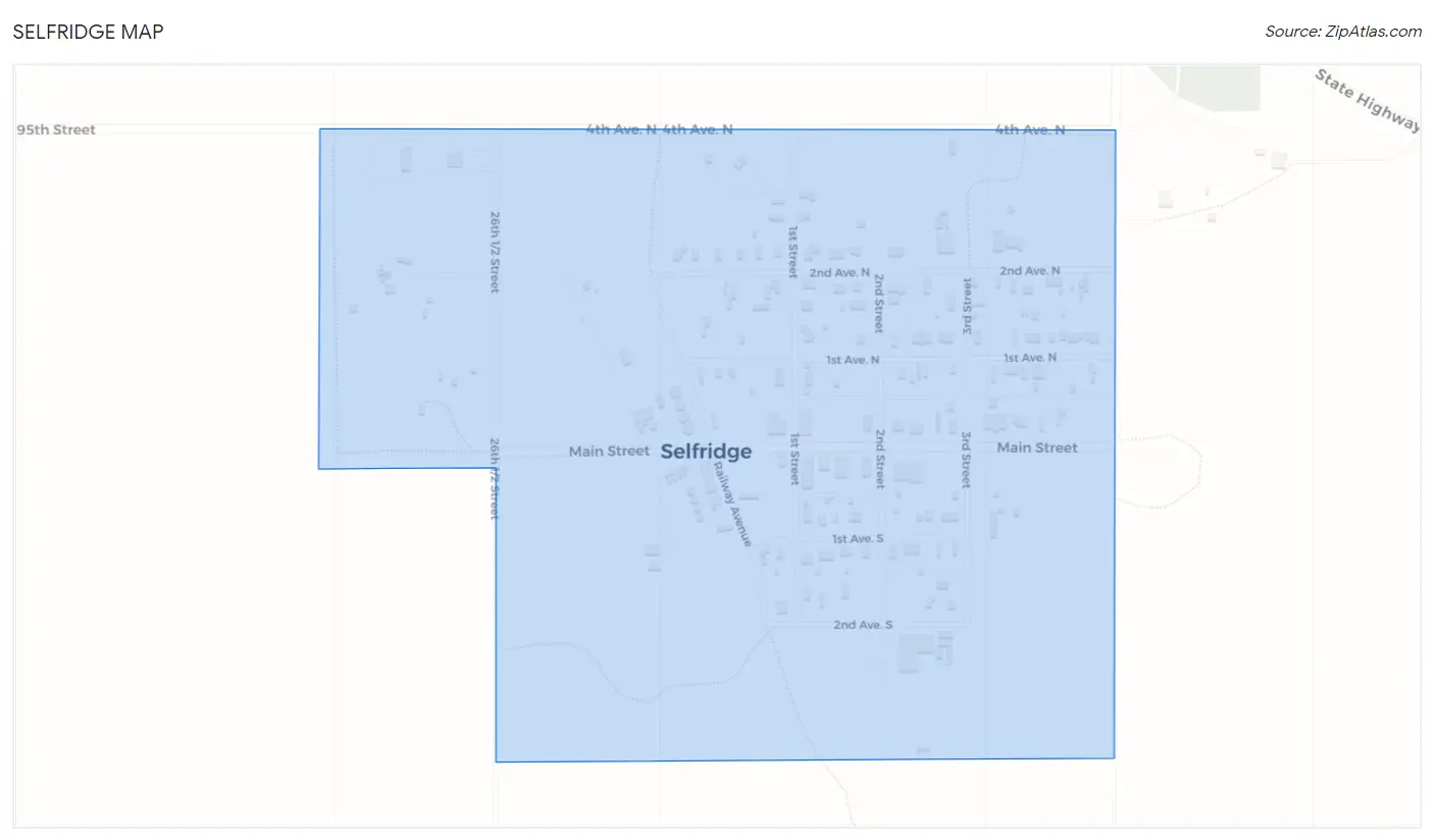 Selfridge Map