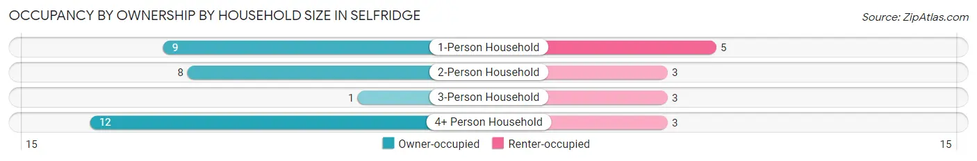 Occupancy by Ownership by Household Size in Selfridge