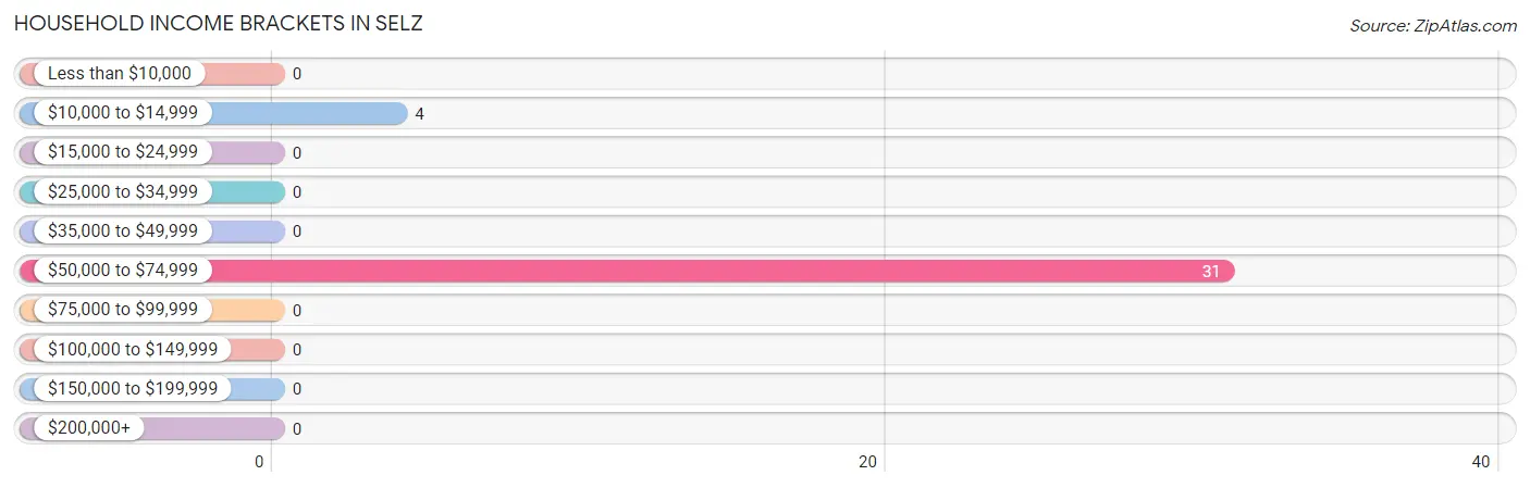 Household Income Brackets in Selz