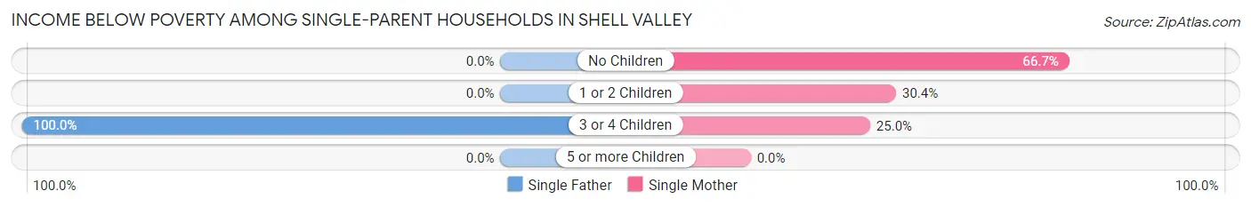 Income Below Poverty Among Single-Parent Households in Shell Valley