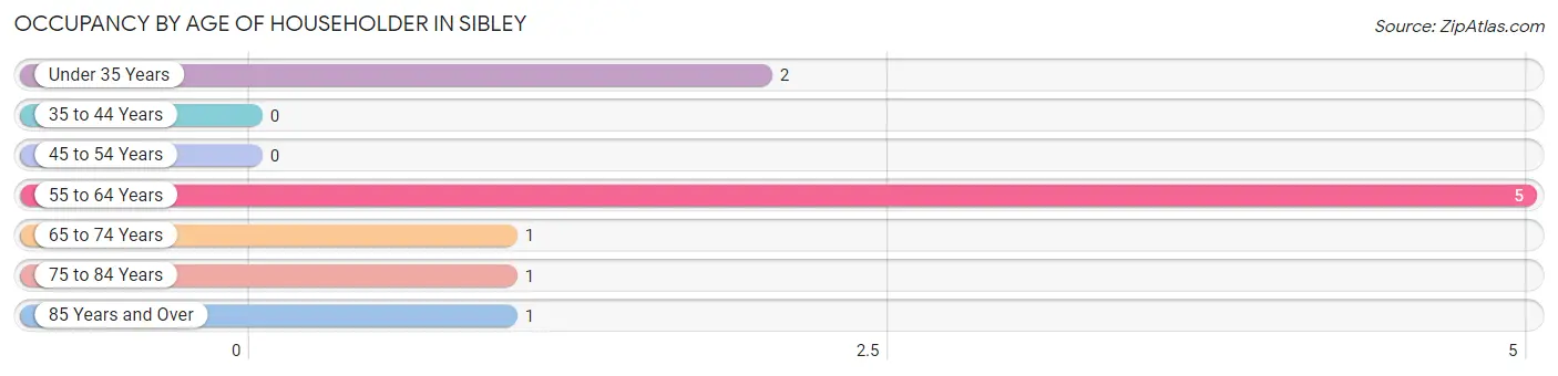 Occupancy by Age of Householder in Sibley