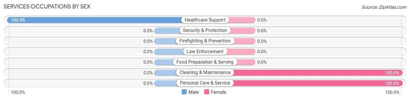 Services Occupations by Sex in Souris