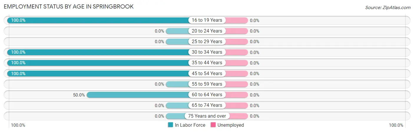Employment Status by Age in Springbrook