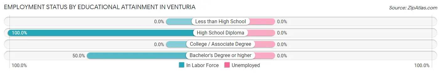 Employment Status by Educational Attainment in Venturia