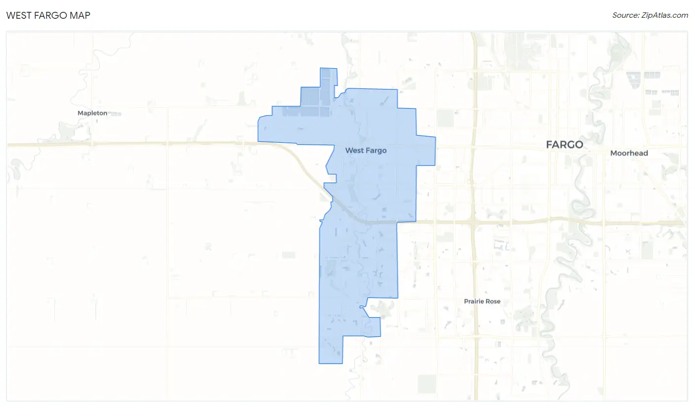West Fargo Map