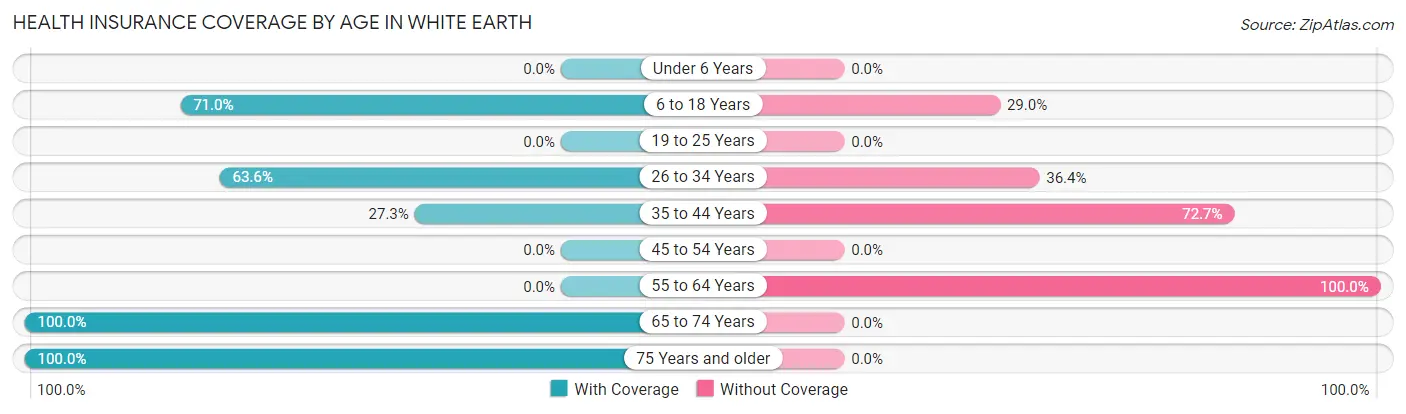 Health Insurance Coverage by Age in White Earth