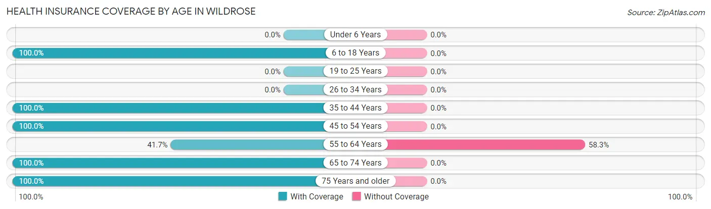 Health Insurance Coverage by Age in Wildrose