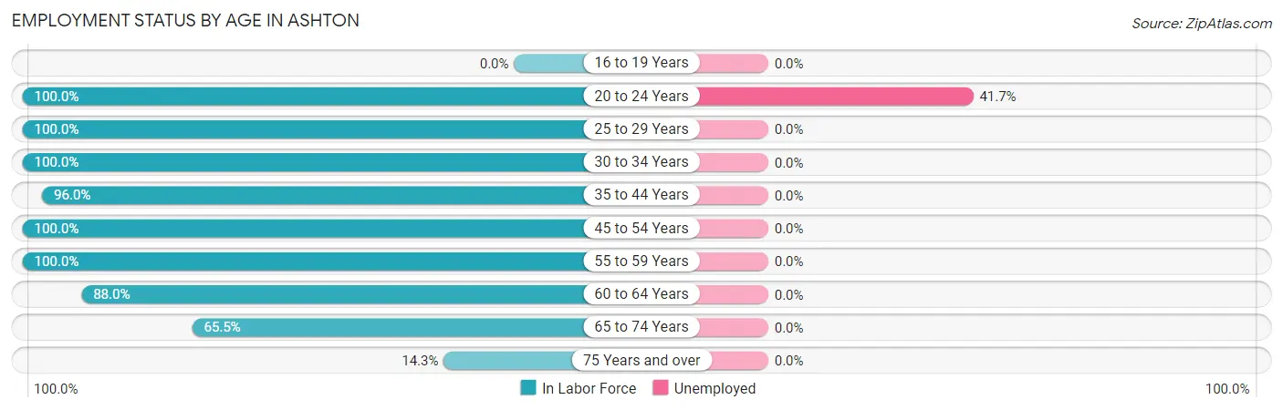 Employment Status by Age in Ashton