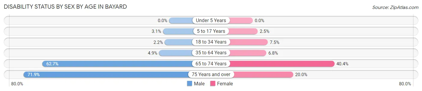 Disability Status by Sex by Age in Bayard