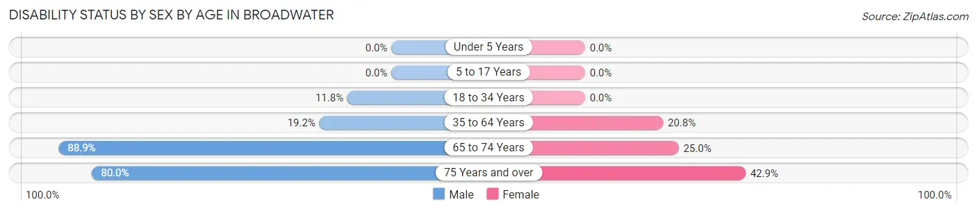 Disability Status by Sex by Age in Broadwater