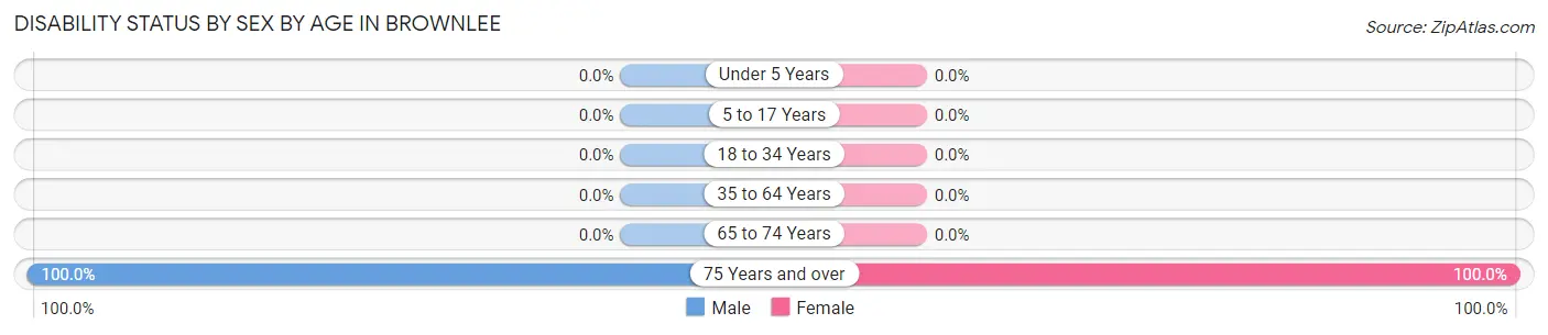 Disability Status by Sex by Age in Brownlee