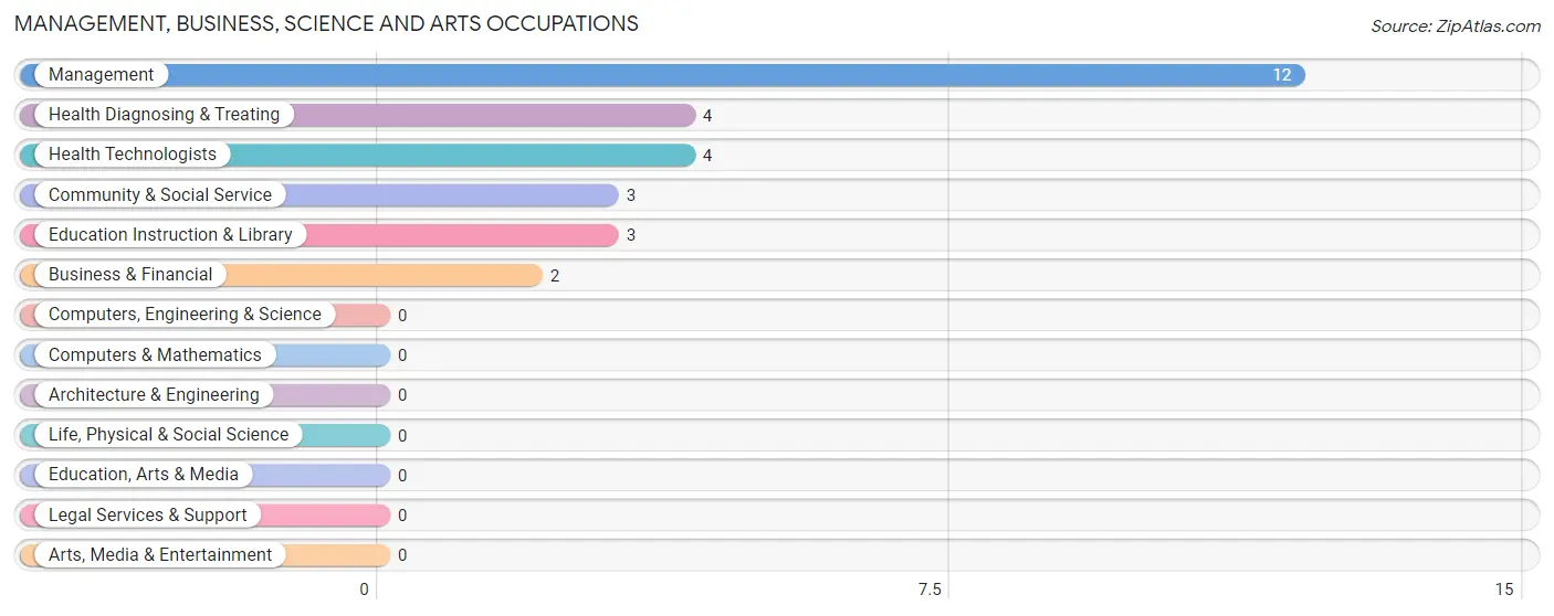 Management, Business, Science and Arts Occupations in Center