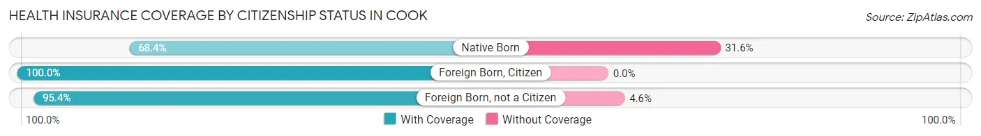 Health Insurance Coverage by Citizenship Status in Cook