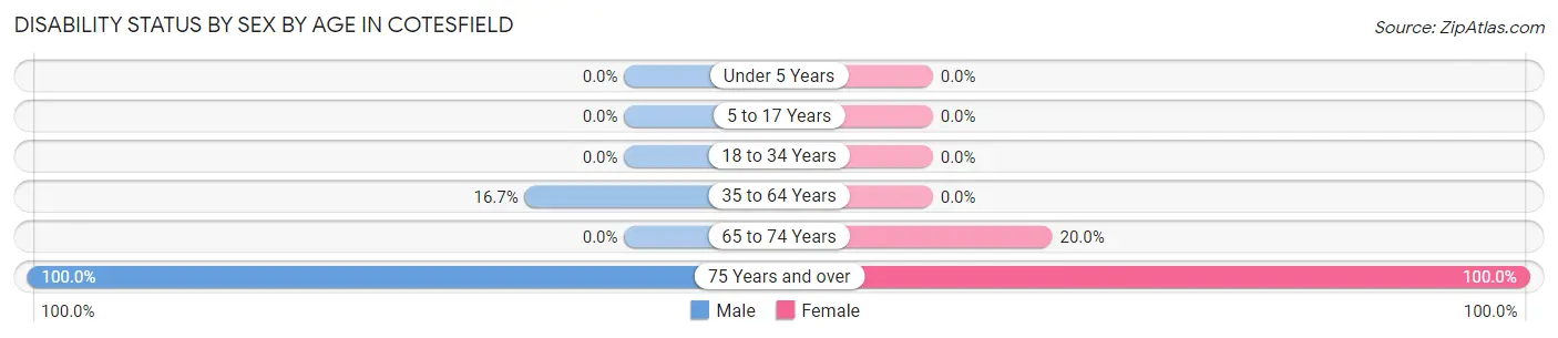 Disability Status by Sex by Age in Cotesfield