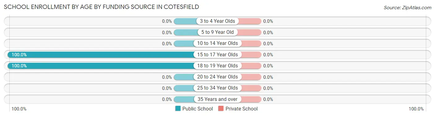 School Enrollment by Age by Funding Source in Cotesfield