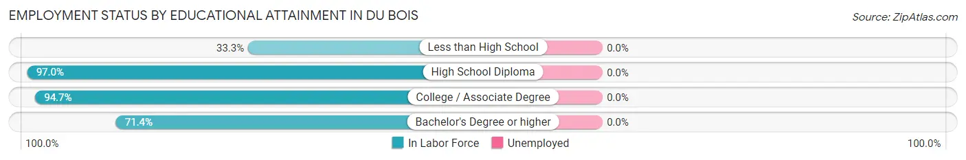 Employment Status by Educational Attainment in Du Bois