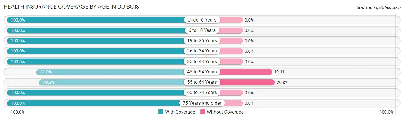 Health Insurance Coverage by Age in Du Bois