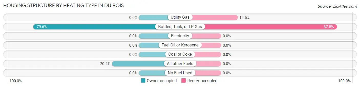 Housing Structure by Heating Type in Du Bois