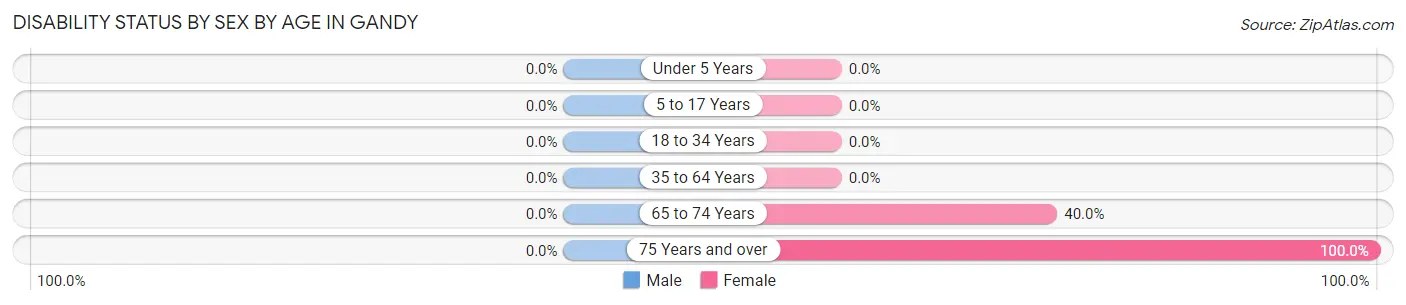 Disability Status by Sex by Age in Gandy