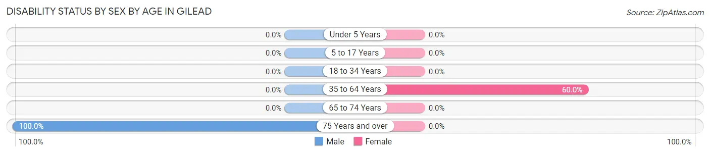 Disability Status by Sex by Age in Gilead